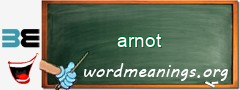 WordMeaning blackboard for arnot